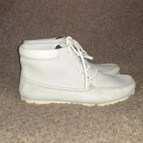 CAMPER X LOREAK MENDIAN-Moccasin Boot-Light Gray Leather-Sz 38-Near Mint-RARE-HT - Picture 5 of 8